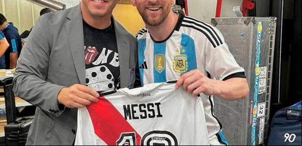 La foto de Lionel Messi y Marcelo Gallardo batió el récord de likes en las redes sociales