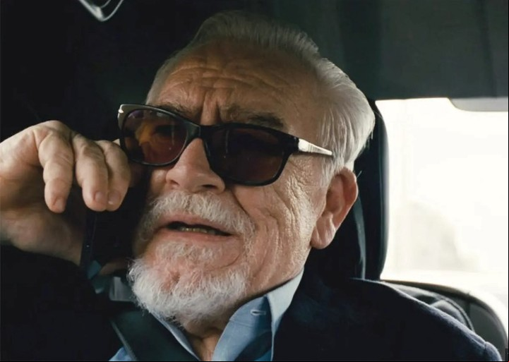 El actor Brian Cox, en una escena de "Succession" como el millonario Logan Roy.