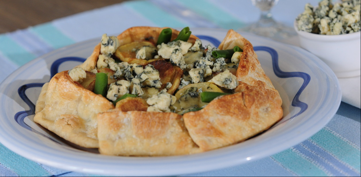 Receta de Tarta de queso azul, espárragos y papa