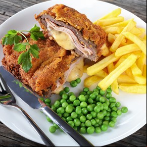 Milanesa de carne rellena