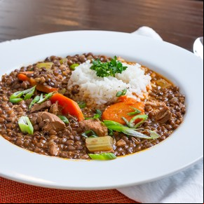 Guiso de lentejas con arroz
