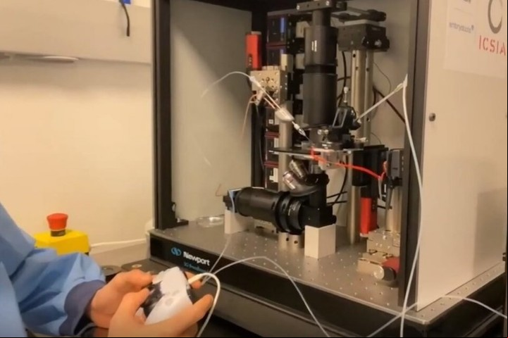 Se usó un controlador de PlayStation 5, un microscopio, una placa de Petri y una computadora portátil (MIT Technology Review).