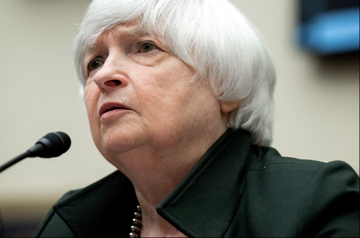 La secretaria del Tesoro de Estados Unidos, Janet Yellen, testifica durante una audiencia de la Cámara de Representantes-. Saul Loeb/Pool vía REUTERS/File Photo