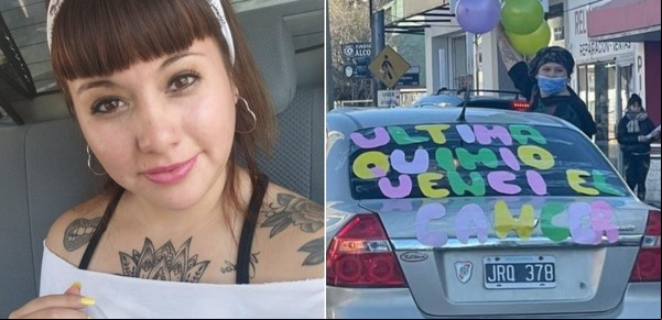 Fue al médico por un dolor de muela, le detectaron un cáncer que le tomó todo el cuerpo, pero ella le ganó y festejó en una caravana
