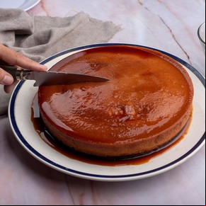 Flan de dulce de leche