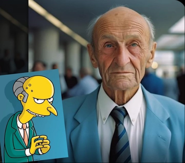 El Sr. Burns en su versión "humana".