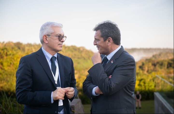 Julián Domínguez junto a Sergio Massa.