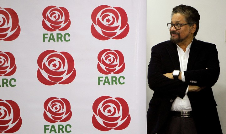 Iván Márquez durante la presentación de candidatos de su partido político, en 2017. Foto: Reuters