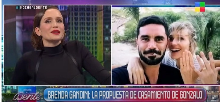 La actriz recordó cóm fue el momento en el que el actor le hizo la propuesta de casamiento. Captura TV.