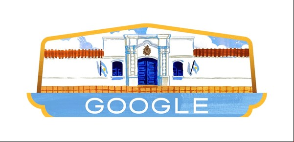 Google celebra con este doodle el 9 de Julio en Argentina