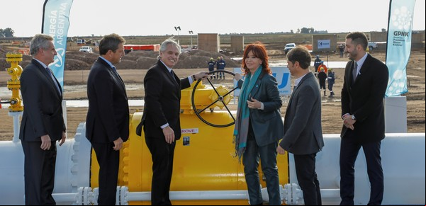 La inauguración del gasoducto Néstor Kirchner