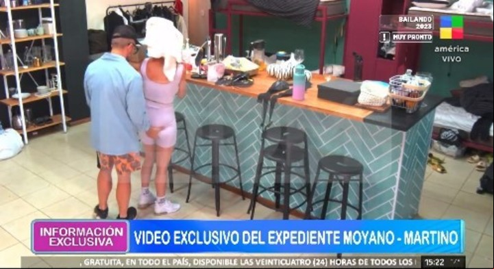 Se conocieron imágenes de la causa de Flor Moyano contra Juani Martino. Captura TV.