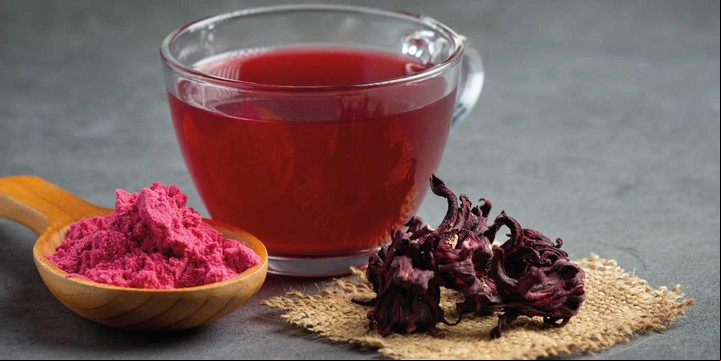 Infusión de hibisco o hibiscus.