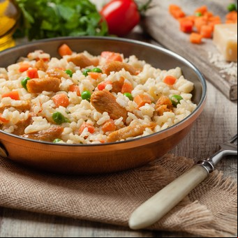 Risotto de pollo