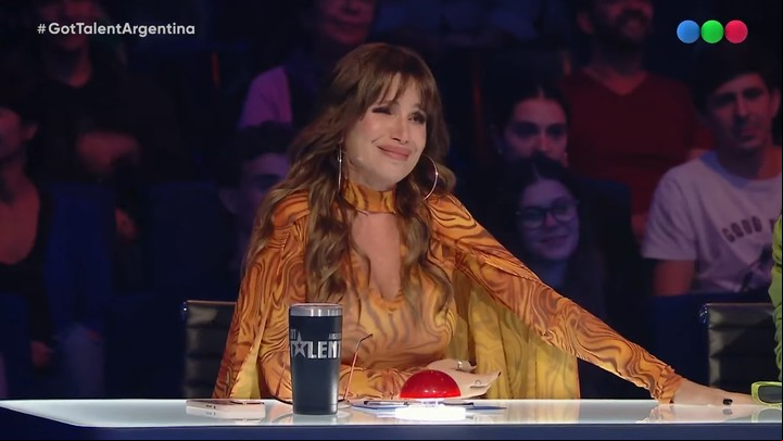 Florencia Peña en "Got Talent". Allí mostró su lado más sensible  vulnerable. Foto: Captura TV