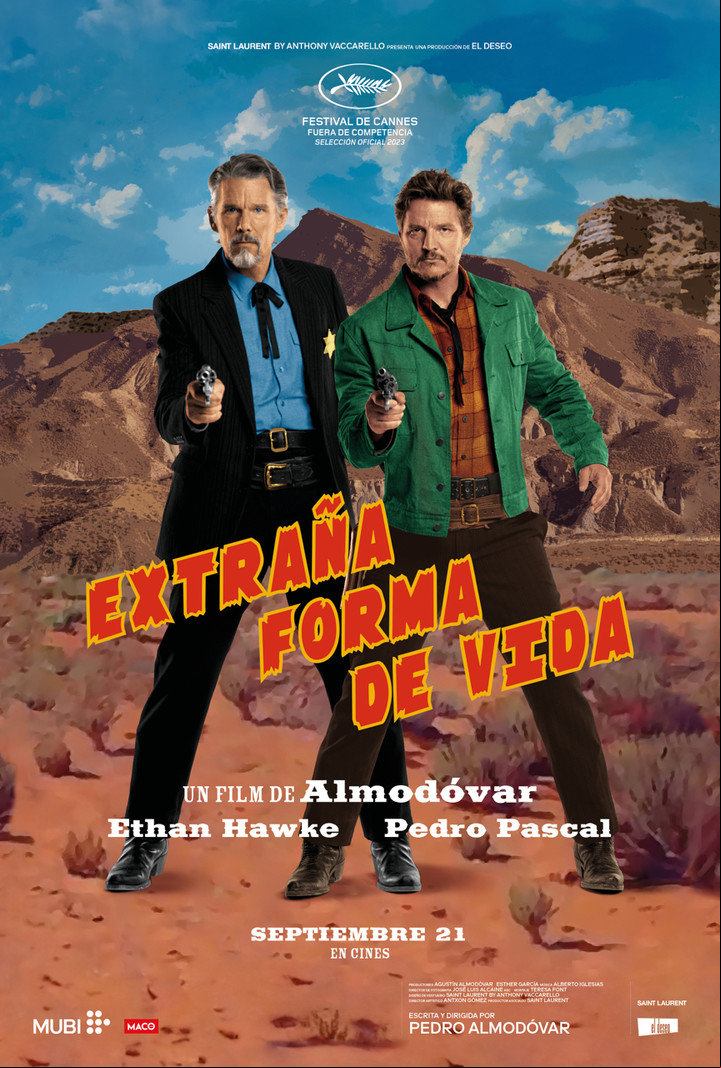 El afiche del cortometraje de 31 minutos. En cines lo estrenan, además, con una entrevista a Almodóvar.