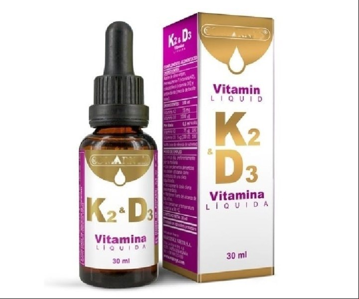Vitaminas K2 y D3 se comercializan en farmacias.