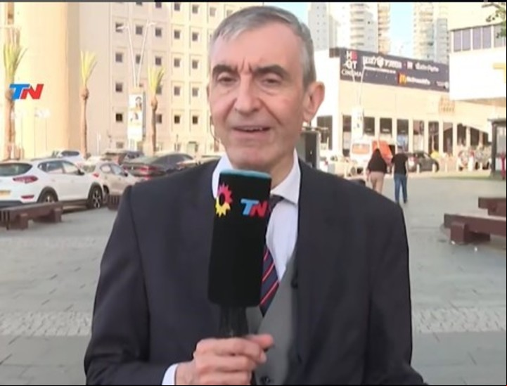 Nelson Castro se encuentra en Israel cubriendo el conflicto bélico con Hamas. Captura TV.