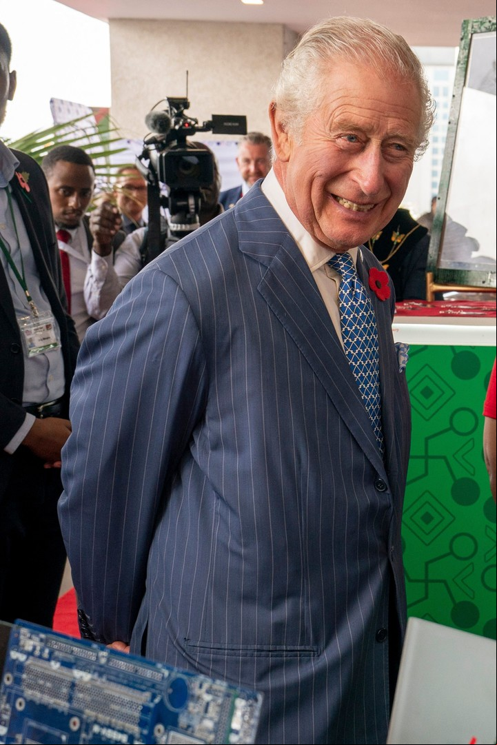 El rey durante un emprendimiento tecnológico en Nairobi. Foto: Arthur Edwards /AFP