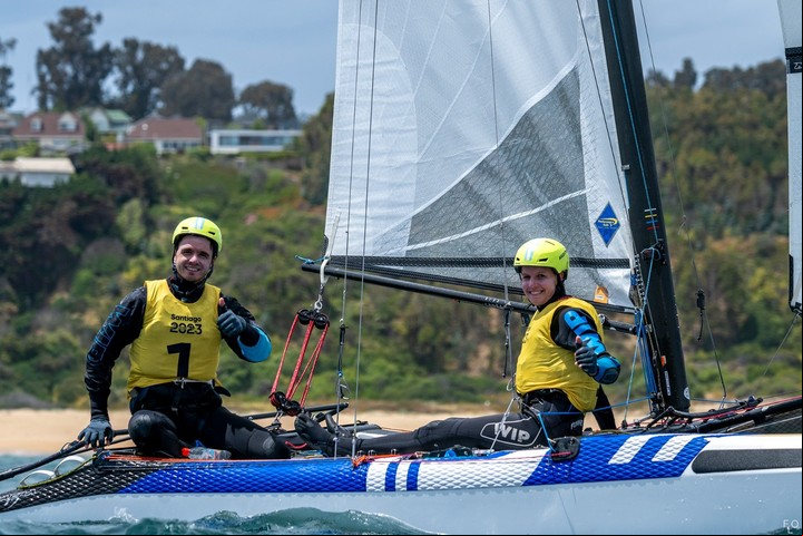 Bosco y Majdalani competirán en Nacra 17 en París. Foto @PrensaCOA