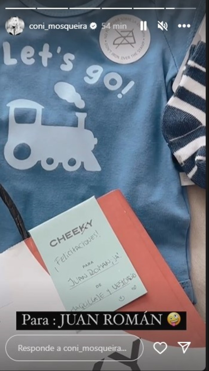 Coni recibió regalos para su hijo y asumen que se llamará Juan Román por una broma que hizo Fantino.