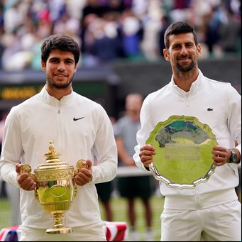 Djokovic y Alcaraz vuelven a disputar el título en la final de Wimbledon con una "batalla" en busca de más récords