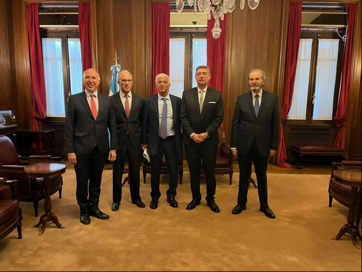 Los jueces de la Corte Suprema con Mariano Cúneo Libarona.