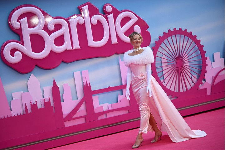 Margot Robbie en la première de la película más exitosa del año.