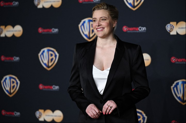 Greta Gerwig en la presentación de “Barbie” durante la CinemaCon de Las Vegas, en abril. Foto: AP