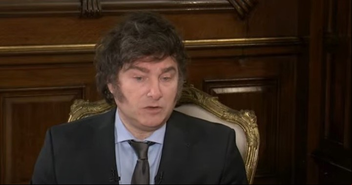 Javier Milei, en una entrevista televisiva. Captura LN+