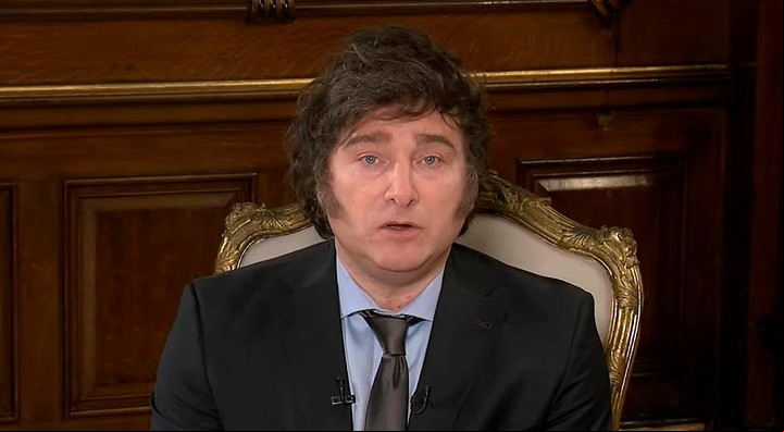 El presidente Javier Milei en LN+.