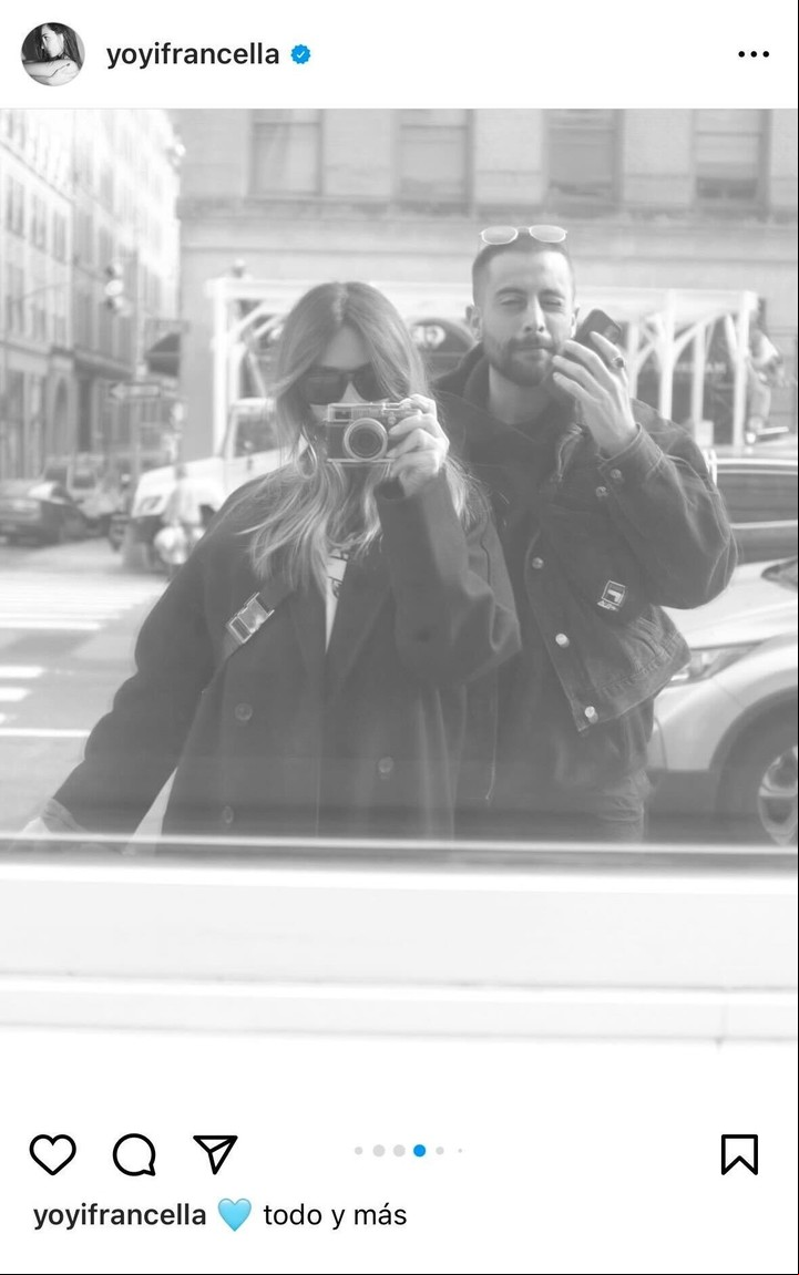 Yoyi lla con su novio Juanchi en Nueva York. Foto: Instagram