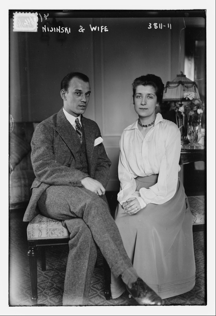 Vaslav Nijinsky y su esposa.