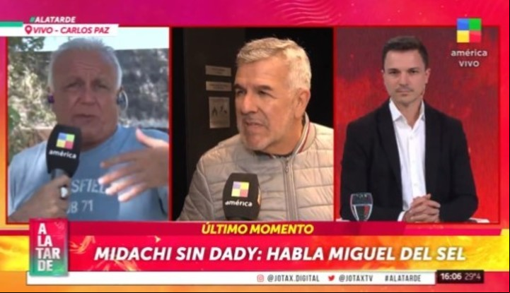 Miguel del Sel se refirió a Dady Brieva. En "A la tarde", América TV. Captura TV.