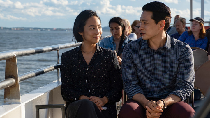 Greta Lee y Teo Yoo, en el filme candidato a dos Oscars. Foto Imagem