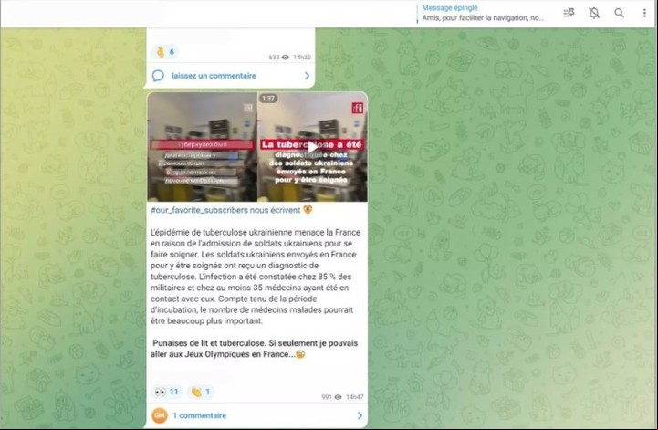 Es en esta cuenta el falso reportaje apareció por primera vez en línea. Foto: Captura de pantalla/ Montaje RFI