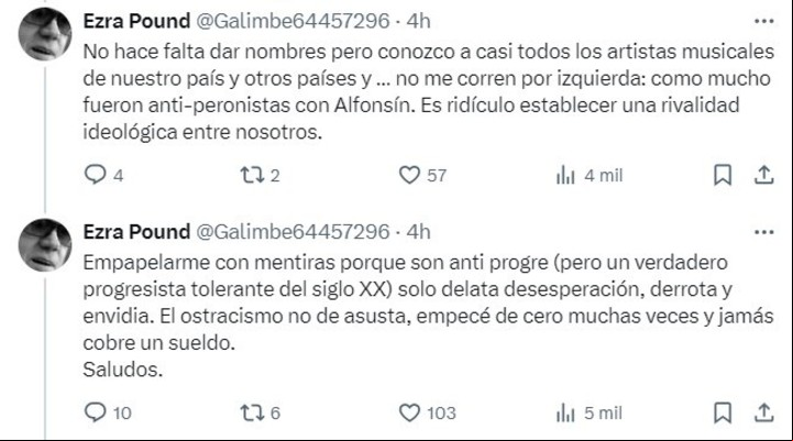 Andrés Calamaro aclaró su postura sobre la ausencia del ciclo gastronómico en la TV Pública.