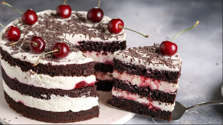 La torta Selva Negra es el postre típico de la región homónima alemana. Foto Shutterstock