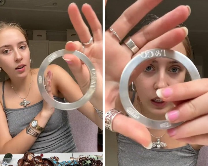 Artículo. El brazalete es de plata. Foto: captura/@millieandchloeofficial.