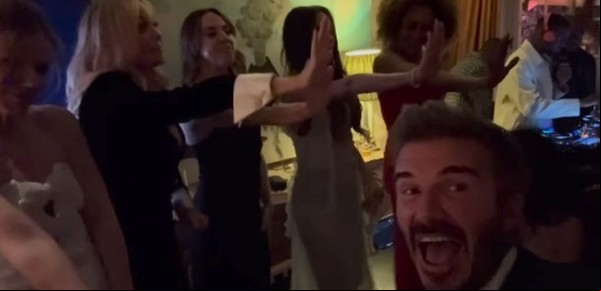 David Beckham sorprendió a las Spice Girls cantando uno de sus mayores hits y grabó un video inédito