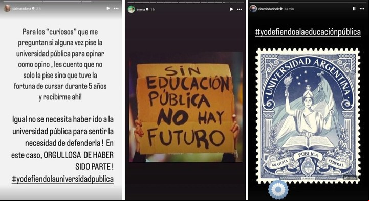 Los artistas nacionales salieron a apoyar la educación pública en redes sociales.
