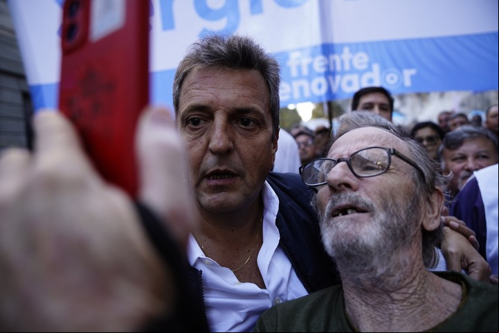 Sergio Massa en la marcha universitaria. Foto: E.Fernández Fernández.