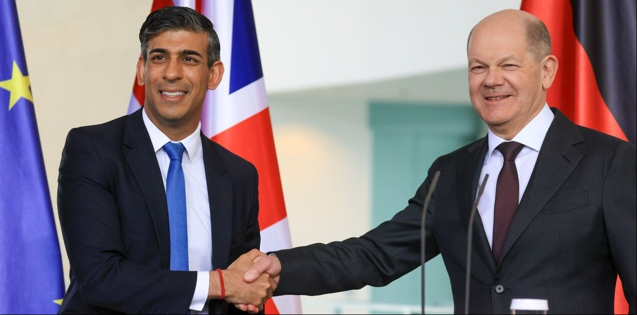 La amenaza rusa: Rishi Sunak se reúne con su par alemán en Berlín para coordinar un pacto de defensa para Europa