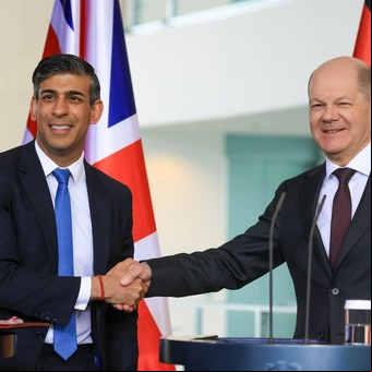 La amenaza rusa: Rishi Sunak se reúne con su par alemán en Berlín para coordinar un pacto de defensa para Europa