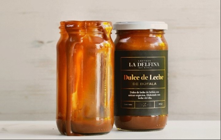 Dulce de leche de búfala de Lácteos La Delfina.