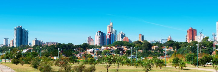 Skyline de Asunción del Paraguay. Foto Shutterstock