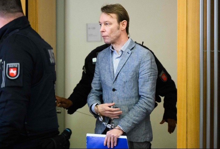 Christian Brueckner, de 47 años, es juzgado en Alemania por delitos sexuales. Foto: AFP.