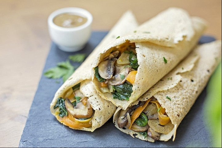 Crepes de trigo sarraceno.