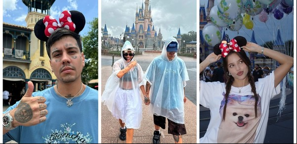 Emilia Mernes y Duki, de paseo por Disney: todo el álbum de fotos