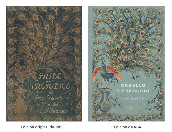 El ejemplar de Orgullo y prejuicio de la colección Novelas eternas y el original que retoma la serie. Foto: Colecciones chévere.